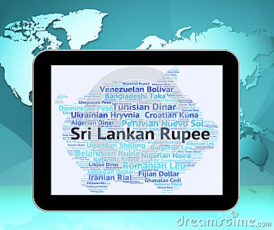 Sri Lankan Rupee Means Forex Trading And Exchange Stock Photo