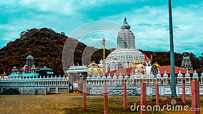Sri Maha Bhairavar Rudra Aalayam is an Indian famous temple at Tiruvadisoolam, Chengalpattu, Tamilnadu, South India Stock Photo