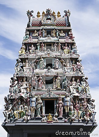 Sri Mariamman Hindu temple Stock Photo