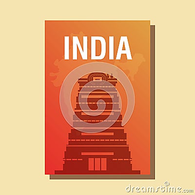 Sri Meenakshi Temple icon Vector Illustration