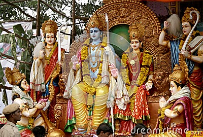 Sri rama -hindu god Editorial Stock Photo