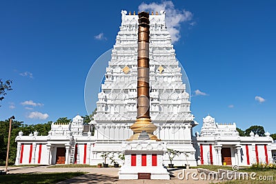 The Sri Rama Temple at the Hindu Temple of Greater Chicago in Lemont Illinois Editorial Stock Photo