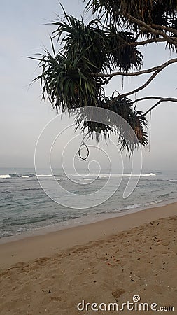 Srilanka sea side hikkaduwa morning Stock Photo