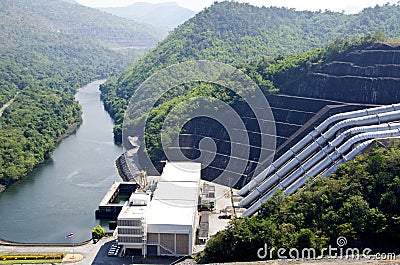 Srinakarin dam. Stock Photo