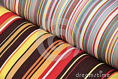 Sriped colorful fabric background Stock Photo