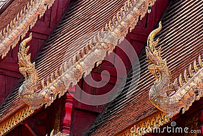 Srisuphan temple Wat Si Suphan, Chiangmai, Thailand. Stock Photo