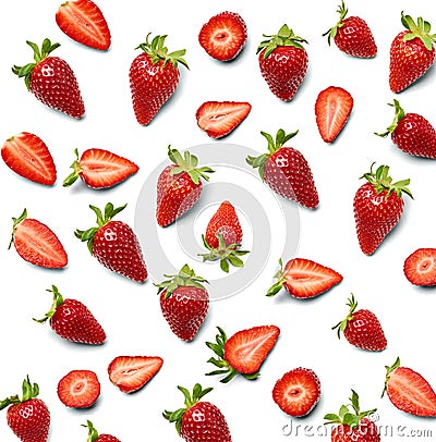 srtawberry red fruit fresh berry food ripe organic juicy sweet freshness Stock Photo
