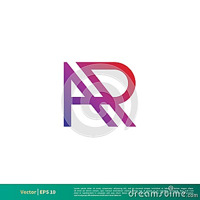 A R Letter Icon Vector Logo Template Illustration Design. Vector EPS 10. Vector Illustration