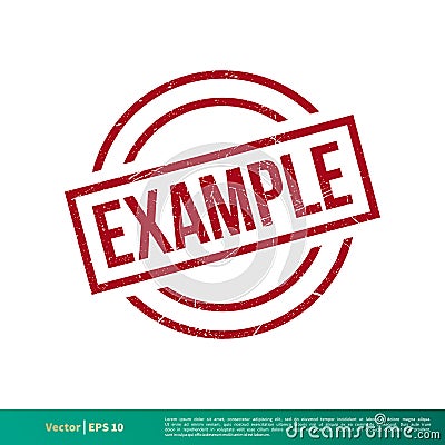 Red grunge Example Stamp Vector Template Illustration Design. Vector EPS 10. Vector Illustration