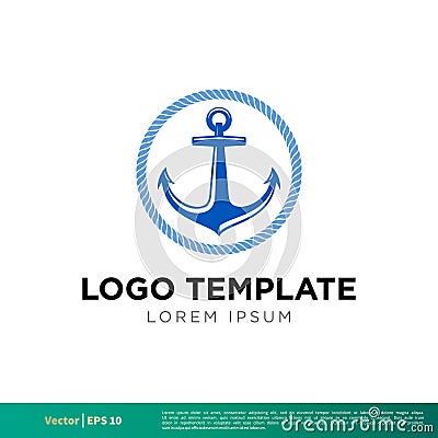 Anchor Icon Vector Logo Template Illustration Design. Vector EPS 10. Vector Illustration