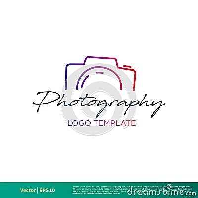 Camera Photography Icon Vector Logo Template Illustration Design. Vector EPS 10. Vector Illustration