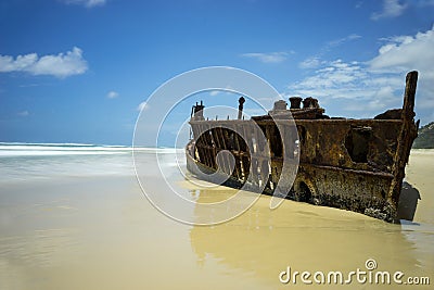 SS Maheno Wreck Fraser Island Australia Editorial Stock Photo