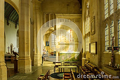 SS Peter and Paul parish church Lady Chapel Northleach England Editorial Stock Photo