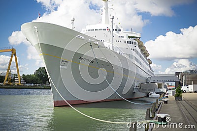 SS Rotterdam in port Editorial Stock Photo