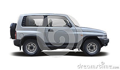 Korean SUV car, side view isolated on white background Stock Photo