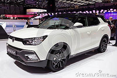 SsangYong Tivoli XLV car at the Geneva International Motor Show. Switzerland - March 2, 2016 Editorial Stock Photo