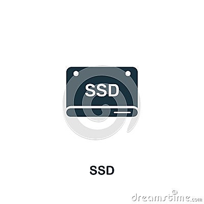 Ssd icon. Premium style design from web hosting icon collection. Pixel perfect Ssd icon for web design, apps, software Vector Illustration