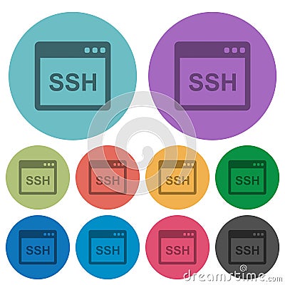 SSH client application color darker flat icons Stock Photo