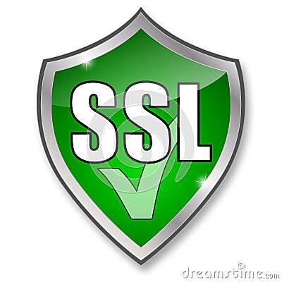 SSL encryption icon - IT computer internet online security Stock Photo