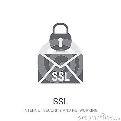 Ssl icon. Trendy Ssl logo concept on white background from Inter Vector Illustration