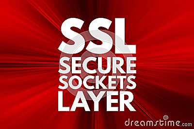 SSL - Secure Sockets Layer acronym Stock Photo