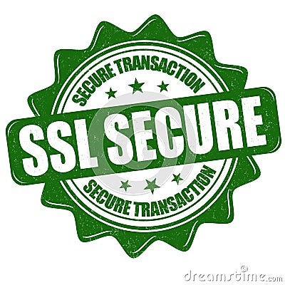 SSL secure transaction grunge rubber stamp Vector Illustration