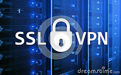 SSL VPN. Virtual private network. Encrypted connection Stock Photo