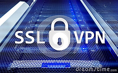 SSL VPN. Virtual private network. Encrypted connection Stock Photo