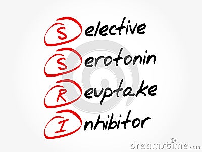 SSRI acronym, concept background Stock Photo