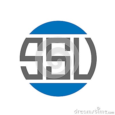 SSV letter logo design on white background. SSV creative initials circle logo concept. SSV letter design Vector Illustration