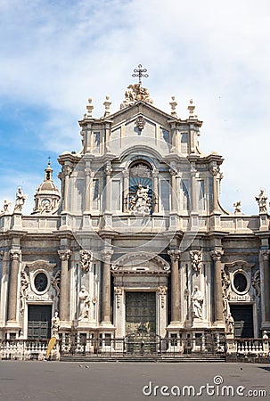 St. Agatha Cathedral in Catania Stock Photo