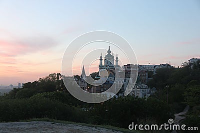 Ukraine. St Andrew& x27;s Church. Kiev City. Stock Photo