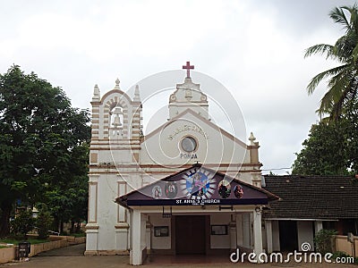 St. Anne`s Church in Ponda Editorial Stock Photo