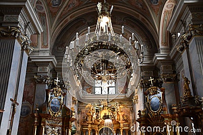 St Annes Church in Warsaw, Poland Editorial Stock Photo