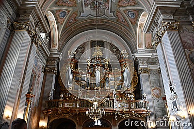 St Annes Church in Warsaw, Poland Editorial Stock Photo