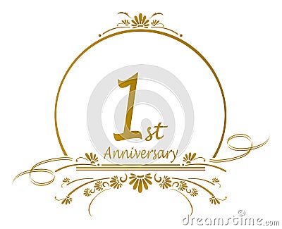 1st Anniversary design Stock Photo