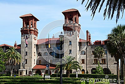 St Augustine's City Hall and Lightner Building. Editorial Stock Photo