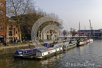 St Augustine`s Reach and Arnolfini Editorial Stock Photo