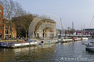 St Augustine`s Reach and Arnolfini Editorial Stock Photo