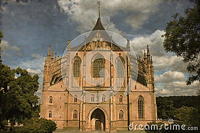 St. Barbara cathedral - Vintage Stock Photo