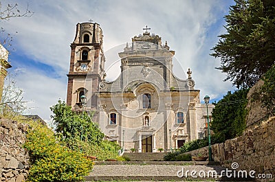 St. Bartholomew's Cathedral in Lipari, Italy Stock Photo