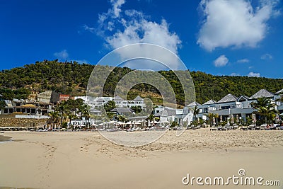 Cheval Blanc St-Barth Isle de France Hotel at Flamands Beach on the island of Saint Barthelemy Editorial Stock Photo