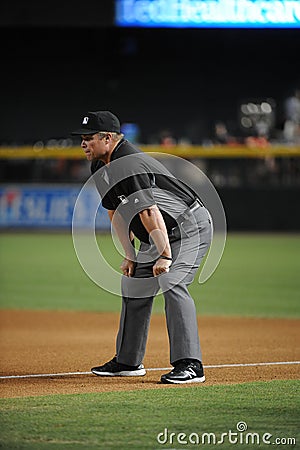 1st Base Umpire Marvin Hudson Editorial Stock Photo