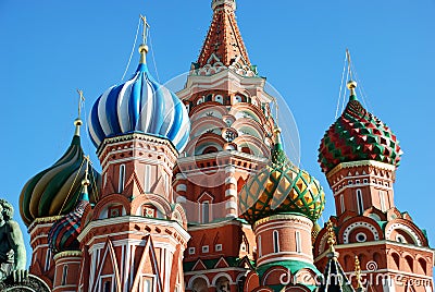 St.Basil cathedral in Moscow. Stock Photo