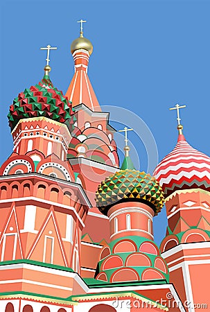 St. basil cathedral moscow Vector Illustration