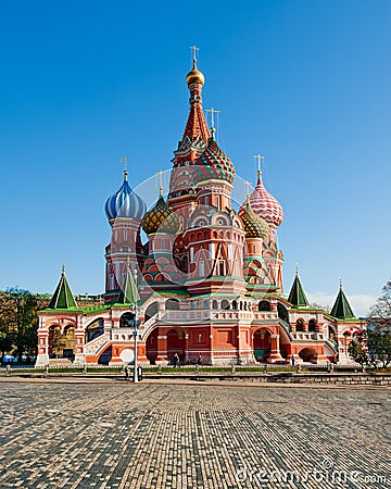 St. Basil Cathedral in Moscow, Russia Stock Photo