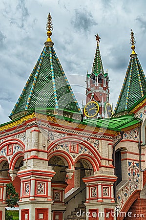 St Basil's Cathedral Detail Stock Photo