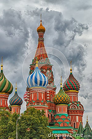 St Basil's Cathedral Detail Stock Photo