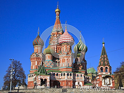 St. Basil's Cathedral on Red square, Moscow Stock Photo