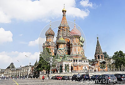 St Basil's cathedral in Red Square, Moscow Editorial Stock Photo